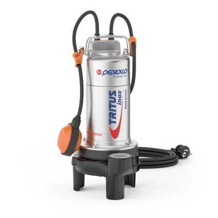 Bomba de Agua Eyectora y Trituradora para Drenaje en Acero Inox Tipo Jockey Serie TRITUS de 0.75 a 1 Hp, Pedrollo