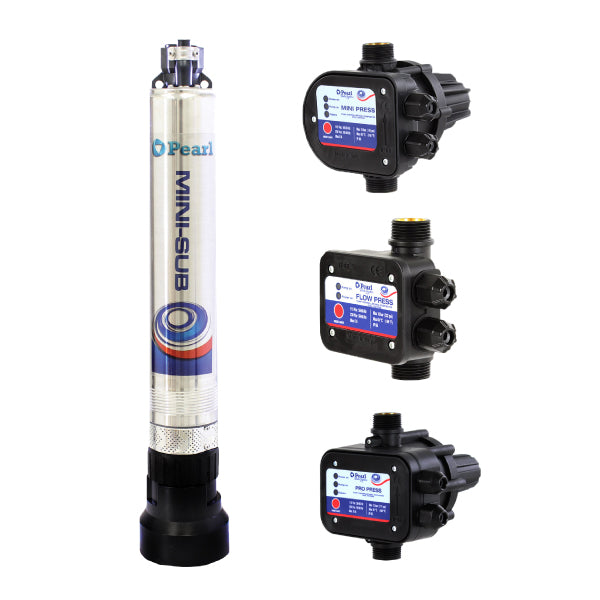 Presurizador Electrónico de Agua con Bomba Sumergible MiniSub de 0.5 a 0.7 Hp, Pearl