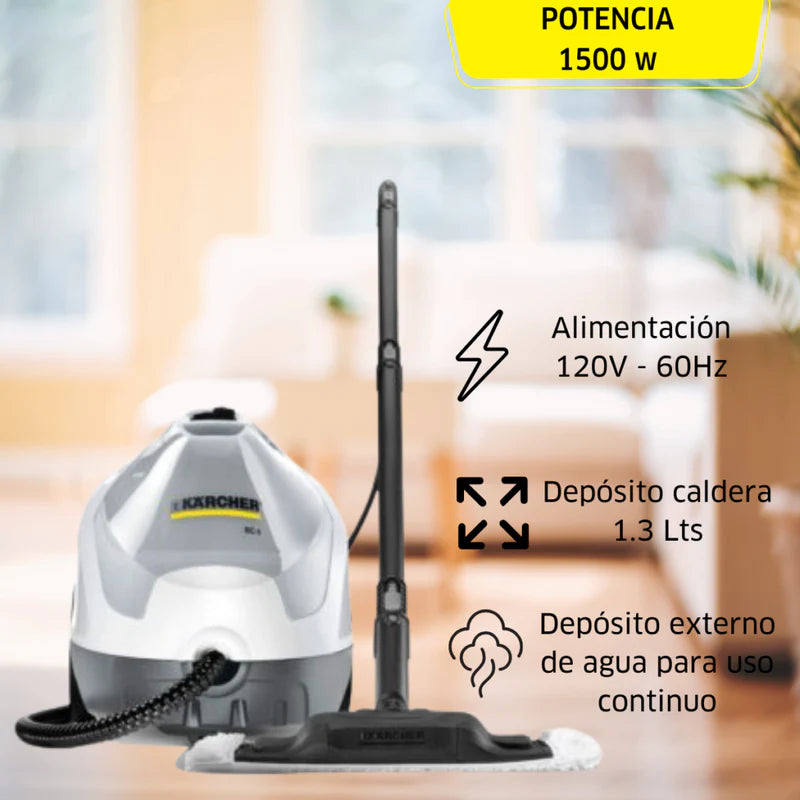 Limpiadora a Vapor sin Detergentes Modelo SC4, Karcher