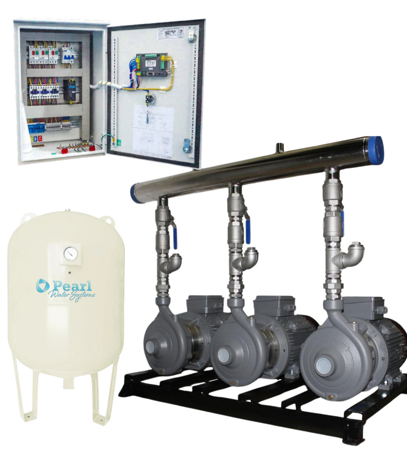 Equipo de Presión Diferencial con 2 o 3 Bombas de 3 a 20 Hp, Pearl