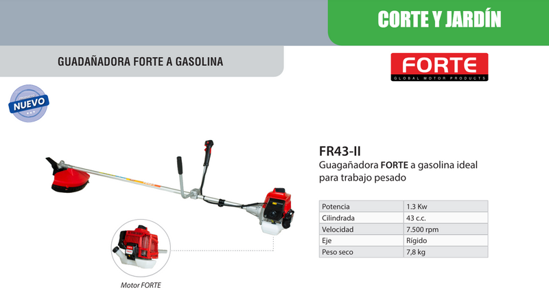 Guadañadora Profesional de 43 cc, Forte