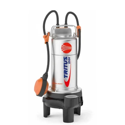 Bomba de Agua Eyectora y Trituradora para Drenaje en Acero Inox Tipo Jockey Serie TRITUS de 0.75 a 1 Hp, Pedrollo