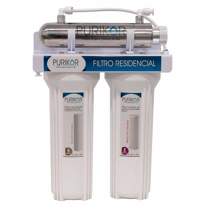 Sistema de Filtración Básica 0.5 GPM con 3 Etapas de Filtración, Purikor