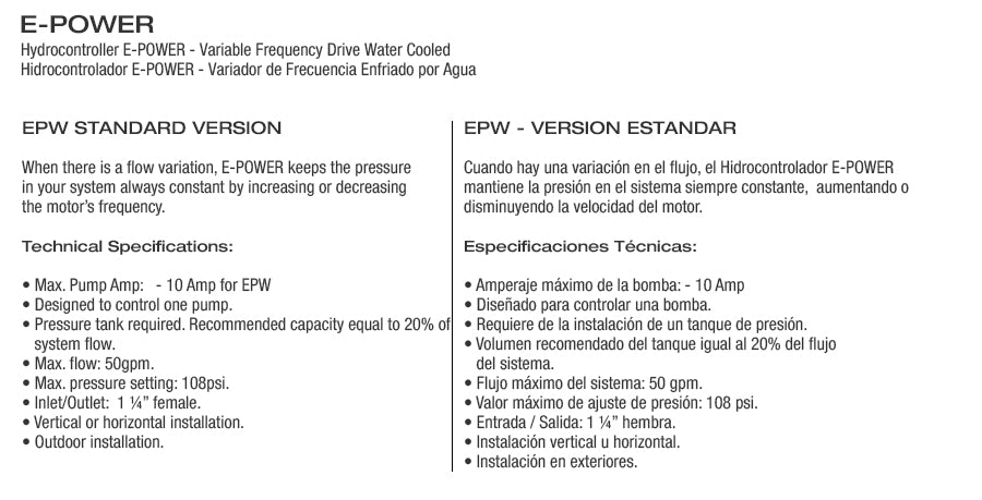 Variador de Velocidad E-Power 10 Amp 2