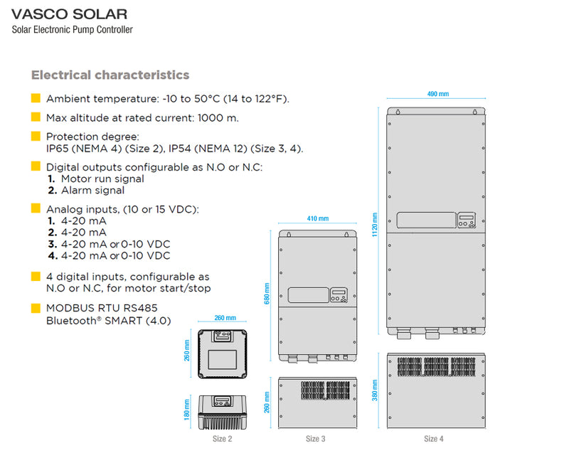 Inversor Solar Nastec, 12-85 Amp, 3-50 Hp 3